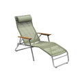 Adjustable Outdoor Reclining Lounge Chair with Wood Accents